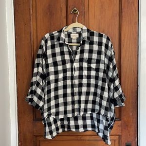 Denim & Supply 3/4 Sleeve High-Low Button Down